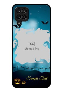 Galaxy F12 Custom Glass Phone Case - Halloween frame design