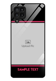 Galaxy F22 Custom Glass Mobile Case  - with Add Text Design