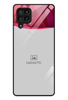 Galaxy F22 Custom Glass Mobile Case  - Red Abstract Design
