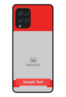 Galaxy F62 Custom Glass Phone Case - Simple Red Color Design