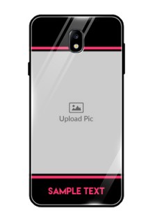 Galaxy J7 Pro Custom Glass Mobile Case  - with Add Text Design