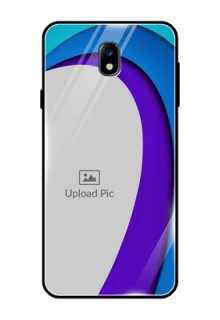 Galaxy J7 Pro Photo Printing on Glass Case  - Simple Pattern Design