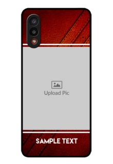 Galaxy M02 Personalized Glass Phone Case - Leather Phone Case Design