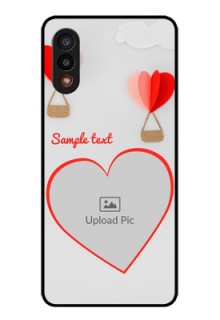Galaxy M02 Custom Glass Mobile Case - Parachute Love Design