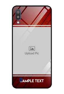 Galaxy M10 Personalized Glass Phone Case - Leather Phone Case Design