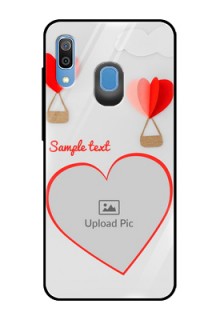 Galaxy M10s Custom Glass Mobile Case  - Parachute Love Design