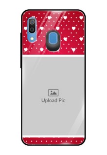 Galaxy M10s Photo Printing on Glass Case  - Hearts Mobile Case Design