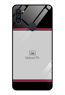 Galaxy M11 Custom Glass Mobile Case - with Add Text Design