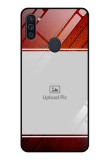 Galaxy M11 Personalized Glass Phone Case - Leather Phone Case Design