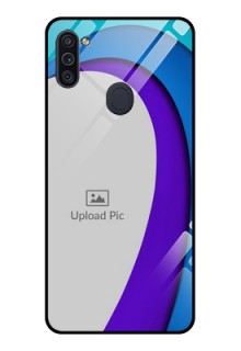 Galaxy M11 Photo Printing on Glass Case - Simple Pattern Design