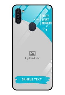 Galaxy M11 Custom Glass Mobile Case - Happy Moment Design