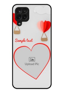 Galaxy M12 Custom Glass Mobile Case - Parachute Love Design