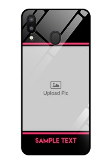 Galaxy M20 Custom Glass Mobile Case - with Add Text Design