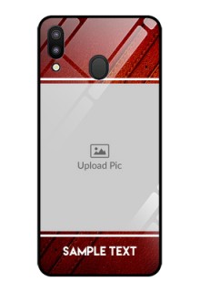 Galaxy M20 Personalized Glass Phone Case - Leather Phone Case Design