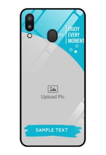 Galaxy M20 Custom Glass Mobile Case - Happy Moment Design