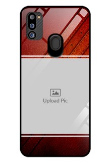Galaxy M21 2021 Edition Personalized Glass Phone Case - Leather Phone Case Design