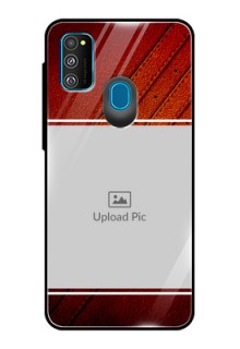 Galaxy M21 Personalized Glass Phone Case  - Leather Phone Case Design