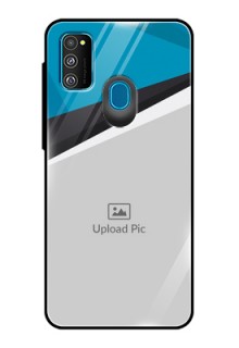 Galaxy M21 Photo Printing on Glass Case  - Simple Pattern Photo Upload Design
