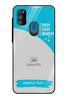 Galaxy M21 Custom Glass Mobile Case  - Happy Moment Design