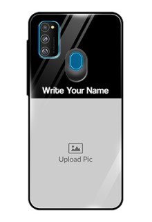 Galaxy M30S Photo with Name on Glass Phone Case