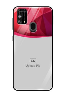 Galaxy M31 Custom Glass Mobile Case  - Red Abstract Design