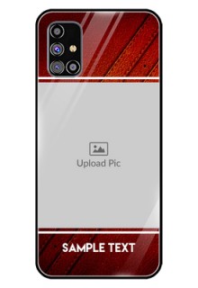 Galaxy M31S Personalized Glass Phone Case  - Leather Phone Case Design