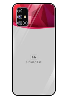 Galaxy M31S Custom Glass Mobile Case  - Red Abstract Design