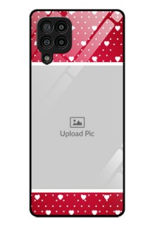 Galaxy M32 4G Photo Printing on Glass Case  - Hearts Mobile Case Design