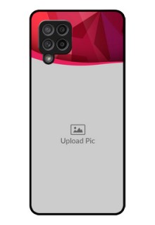 Galaxy M42 5G Custom Glass Mobile Case - Red Abstract Design