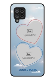 Galaxy M42 5G Custom Glass Mobile Case - Blue Color Couple Design 