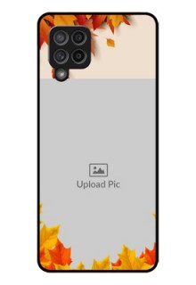Galaxy M42 5G Photo Printing on Glass Case - Autumn Maple Leaves Design