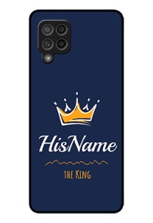 Galaxy M42 5G Glass Phone Case King with Name