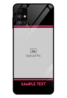 Galaxy M51 Custom Glass Mobile Case  - with Add Text Design