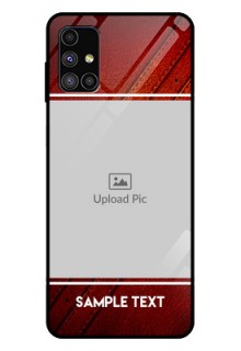 Galaxy M51 Personalized Glass Phone Case  - Leather Phone Case Design