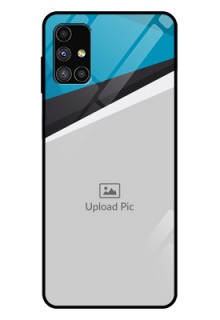 Galaxy M51 Photo Printing on Glass Case  - Simple Pattern Photo Upload Design