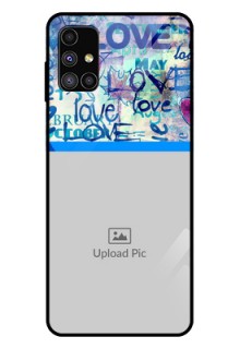 Galaxy M51 Custom Glass Mobile Case  - Colorful Love Design