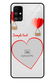Galaxy M51 Custom Glass Mobile Case  - Parachute Love Design