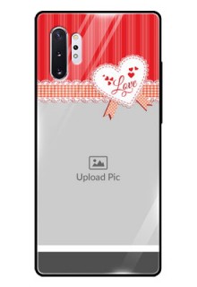 Samsung Galaxy Note 10 Plus Custom Glass Mobile Case  - Red Love Pattern Design