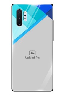 Samsung Galaxy Note 10 Plus Custom Glass Phone Case  - Blue Pattern Design
