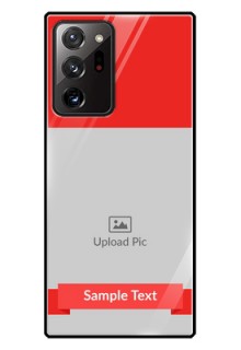 Galaxy Note 20 Ultra Custom Glass Phone Case  - Simple Red Color Design