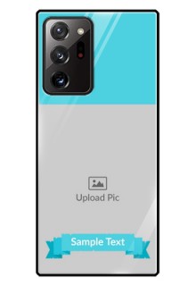 Galaxy Note 20 Ultra Personalized Glass Phone Case  - Simple Blue Color Design