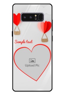 Galaxy Note 8 Custom Glass Mobile Case  - Parachute Love Design