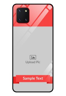 Galaxy Note10 Lite Custom Glass Phone Case - Simple Red Color Design