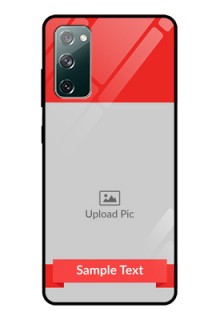 Galaxy S20 FE 5G Custom Glass Phone Case  - Simple Red Color Design