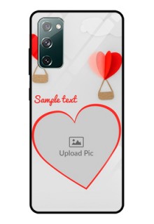 Galaxy S20 Fe Custom Glass Mobile Case  - Parachute Love Design