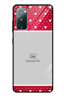 Galaxy S20 Fe Photo Printing on Glass Case  - Hearts Mobile Case Design
