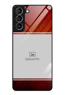 Galaxy s21 Plus Personalized Glass Phone Case  - Leather Phone Case Design