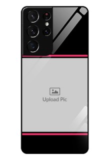 Galaxy S21 Ultra Custom Glass Mobile Case  - with Add Text Design