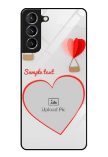Galaxy S21 Custom Glass Mobile Case  - Parachute Love Design
