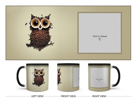Coffee Beans For Coffee Lovers Design On Magic Black Mug
